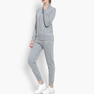 Survêtements en toile décontractés pour femmes avec logo personnalisé meilleures ventes, tenue deux pièces à manches longues au dernier design - Product Image 3