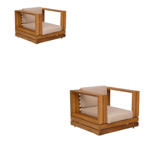 Meubles canapé en bois chaise pour applications hôtelières pour le salon et le jardin Design moderne jardin extérieur en bois de teck - Product Image 6