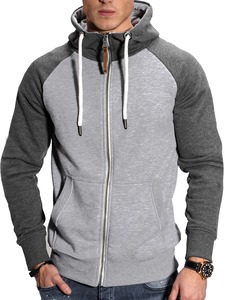 Nuevas llegadas para hombres Sudaderas con capucha Sudadera de manga larga Diseño de cremallera Sudadera con capucha para hombres Ropa deportiva Slim Fit - Product Image 2