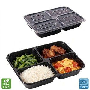 Contenants de préparation de repas avec logo personnalisé, boîtes à lunch jetables en PP de qualité alimentaire, emballage écologique à emporter, service de marquage rapide - Product Image 1