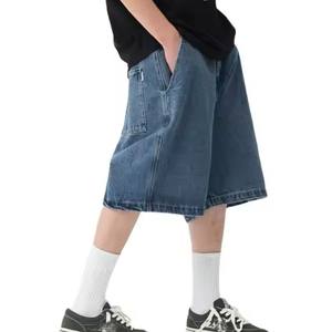 Pantalones Cortos Vaqueros Vintage de Calidad Premium para Hombre, Corte Recto, Transpirables, Ajustables, Casuales de Invierno para Adultos - Product Image 1