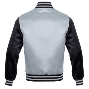 2025 Custom Woven Satin Coated <b>Baseball</b> <b>Jacket</b> <b>Men</b> Wholesale Varsity Letterman Stand Collar Hooded Blank Autumn Waterproof - Product Image 2