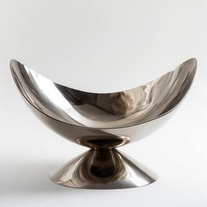 GlideShine Mirror Finish Aluminium Tray With Smooth Shape Carved Design and Opulent Look for Hosting and Serving <b>Tables</b> - Product Image 6