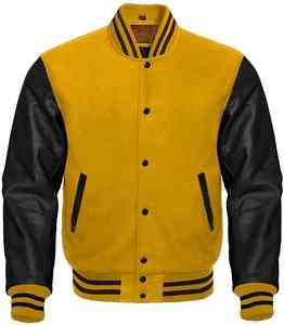 Vestes de baseball en toile brodée de qualité supérieure, col montant, logo frontal, lettres, style varsity, automne, vente en gros pour hommes - Product Image 5