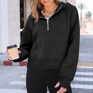 Fabricante de ropa personalizado 300 Gsm sudaderas con capucha para mujer transpirable pesado señoras Hip Hop Drop-Shoulder sudaderas con capucha en blanco para mujer - Product Image 4