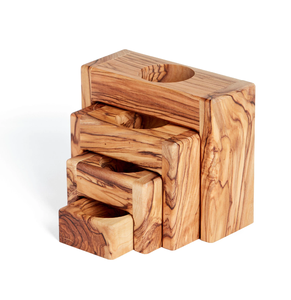 Portavelas de madera hecho a mano, precio de fábrica, portavelas de madera redondo de la mejor calidad para decoración del hogar - Product Image 4