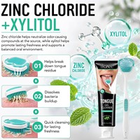 Gel Nettoyant pour la Langue Ikzee Marque Privée 100g & Ensemble Brosse Chlorure de Zinc Xylitol Haleine Fraîche & Soins Bucco-dentaires pour Distributeurs