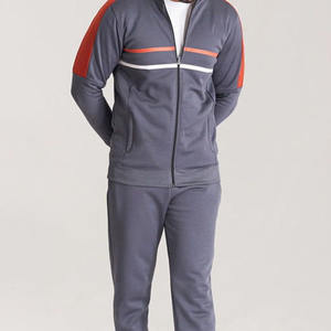 Vente à chaud de haute qualité à manches longues avec fermeture éclair complète Jersey et pantalon ensembles assortis survêtement en polyester et coton personnalisé pour hommes - Product Image 5