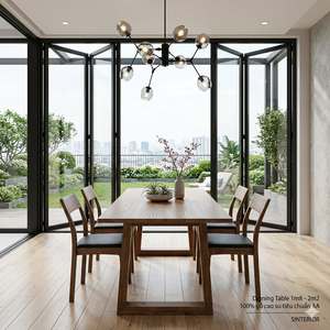 โต๊ะรับประทานอาหารขนาด 180 ซม. สำหรับ 6 ที่นั่ง รุ่น ONYX วอลนัท โครงไม้ยางพาราเคลือบวีเนียร์โอ๊ค เฟอร์นิเจอร์ห้องรับประทานอาหารไม้สไตล์โมเดิร์น ทนทาน - Product Image 4