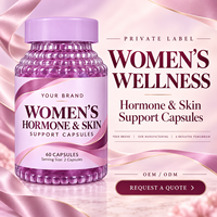 Capsules de soutien hormonal pour la peau des femmes, complément alimentaire, formule personnalisée OEM sous marque privée pour les soins quotidiens et cutanés