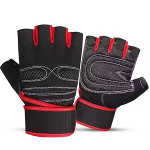 Guantes de gimnasio con logotipo bordado personalizado del fabricante superior para deportes Fitness entrenamiento culturismo entrenamiento carreras levantamiento de pesas - Product Image 4