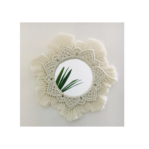 HOT SALE Handmade Mirror <b>Wall</b> Macrame <b>Wall</b> Hanging other decorative <b>flowers</b> and plants - Product Image 1
