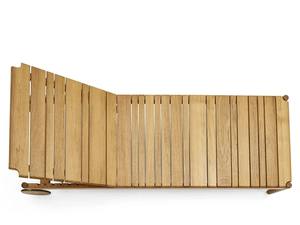 Sun Lounger Made of Solid Teak Wood Frame with Natural Color and Include Sunproof <b>Cushion</b> for Outdoor Use - Product Image 4