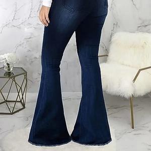 Women's Custom Logo Sweatpants Casual Women's Sports Flared Sweatpants <b>High</b> <b>Waist</b> Plain Drawstring <b>Trousers</b> - Product Image 3