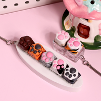 Porte-clés personnalisé Patte de Chat, Clicker mécanique sur mesure, Jouet anti-stress mignon pour bureau, Cadeau sensoriel TDAH ASMR