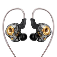 QKZ AK6 SRS Driver HiFi Earphone Berkabel Original, Headphone Sport Balap, Headset Stereo Bass, Earbud Musik 3.5MM In-Ear Dengan Mikrofon
