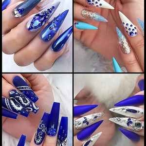 ชุดคริสตัลตกแต่งเล็บสีน้ำเงิน 21 ช่อง พร้อมปากกาติดเล็บ - Product Image 5