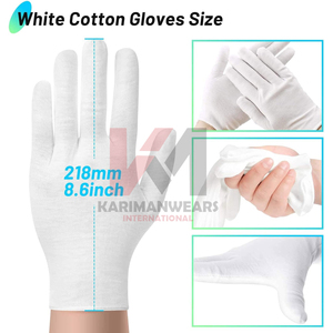 Guantes de Seguridad Unisex de Algodón y Poliéster Blanco, Transpirables, Protección para las Manos para Jardinería, Trabajo en Almacenes y Uso en la Cocina - Product Image 4