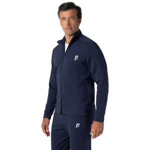 Custom Men's Cotton Fleece Zip-<b>Up</b> Tracksuit Wholesale B2B Sportswear Jogger Sets OEM Private <b>Label</b> Manufacturer USA Bulk Orders - Product Image 1