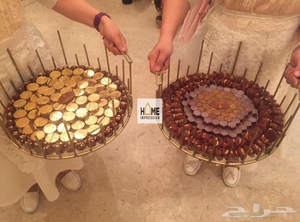 Bols à chocolat de luxe en aluminium décoratifs en grillage d'or poli caractéristique jetable à bas prix - Product Image 5