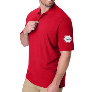 Camiseta de polo de golf de secado rápido y corte ajustado para hombre, camisetas de polo tácticas de verano de mezcla triple. - Product Image 4