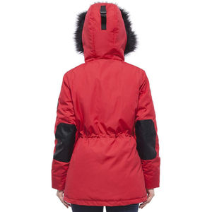 Veste parka matelassée imperméable à capuche pour femme Style moderne confortable de rue Poche zippée Col en fourrure Poignet élastique - Product Image 5