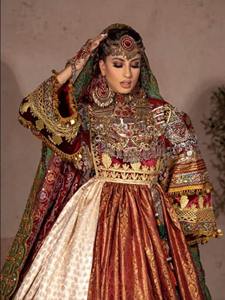 Robe traditionnelle afghane pashtun pour couple, vêtement ethnique culturel fait à la main, robe de mariage, longueur au sol, manches longues, personnalisable - Product Image 2