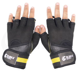 ถุงมือยกน้ำหนักยกกระชับข้อมือสำหรับ2025ถุงมือยกน้ำหนักรองรับข้อมือนิ้วโป้งแพลตตินัมออกแบบได้ตามต้องการ - Product Image 3