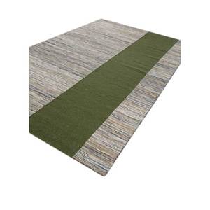 Indusbar ADWL-13097 Blue Flat Weaves <b>Wool</b> Kilim Rugs Striped Rectangle 9x12 for Home Living Room Entryway or Hallway - Product Image 2