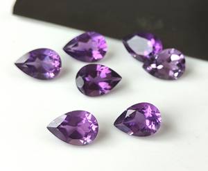 Prix de gros Améthyste naturelle à facettes pierre précieuse en vrac 3x5mm-20x30mm coupe poire pour la fabrication de bijoux Offre Spéciale - Product Image 5