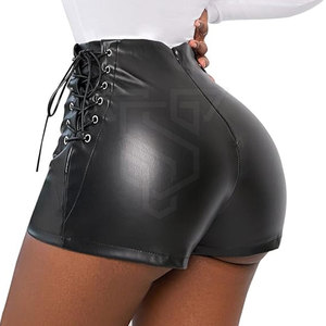 Ropa de tendencia 2025, pantalones cortos de cuero para mujer, pantalones cortos hechos a medida para mujer, pantalones cortos de cuero para mujer con tarifa de venta completa - Product Image 3