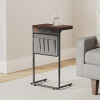 Vente en gros de canapé en bois Table console en forme de C avec station de charge Table d'appoint en forme de C fabriquée au Vietnam