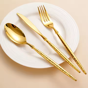 Juego de cuchillos y tenedores de cuchara de latón de buena calidad para Hotel, restaurante, hogar y bodas, juegos de cubiertos de latón reutilizables. - Product Image 2