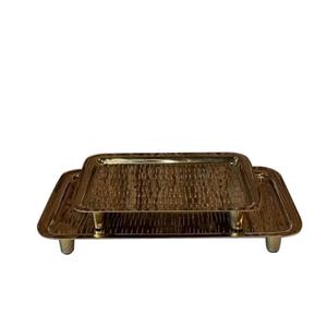 Black Metal Serving <b>Tray</b> for <b>Breakfast</b> & Dinner for Catering & Table Decor Used for Food Serving - Product Image 3