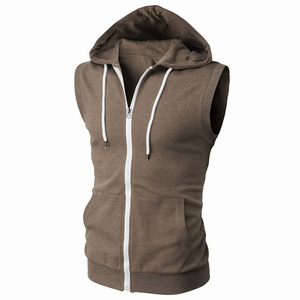 Trendy Style <b>Sleeveless</b> <b>Hoodies</b> For <b>Mens</b> Stylish Wear Polyester/Cotton Fleece Custom Made <b>Hoodies</b> Sweatshirts Unisex - Product Image 1