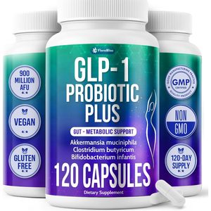 Cápsulas Probióticas de Akkermansia Clostridium y Bifidobacterium, 900 Millones de UFC, Enriquecidas con Prebióticos de Achicoria y Té Verde, 90 Unidades - Product Image 1