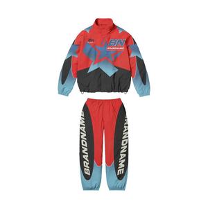 Vêtements de sport surdimensionnés personnalisés Streetwear survêtement décontracté ensemble veste et jogging réfléchissants survêtement en nylon coupe-vent hommes - Product Image 5