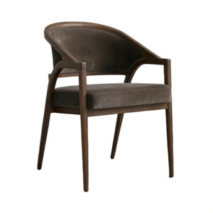 Chaise de salle à manger moderne en tissu capitonné et bois pour appartement, cave à vin, bureau à domicile, bar à domicile – Fabrication artisanale, vente en gros - Product Image 1