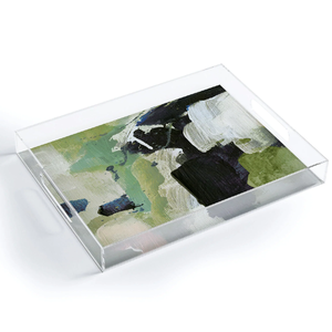 Bandeja de servicio de acrílico Impreso Transparente Precio asequible Diseño personalizado Bandeja de almacenamiento rectangular - Product Image 4