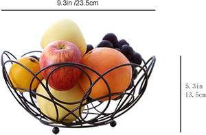 Frutero Decorativo de Bronce para Encimera de Cocina, Mesa de Comedor, Sala de Estar, Almacenamiento Multiusos para Verduras, Pan y Bocadillos - Product Image 5