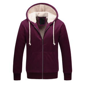 Design de mode hommes fermeture éclair sweats à capuche en laine hiver chaud Design de mode pur polaire matériel de marque Logo personnalisé tendance imprimé - Product Image 5