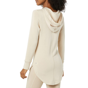 เสื้อฮู้ดผ้าฝ้าย100% สีดำสำหรับผู้หญิงผ้าคอตตอนสีเข้มสำหรับฤดูหนาวโลโก้ตามสั่งมีความต้องการสูง - Product Image 5