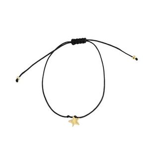 925 Sterling <b>Silver</b> Fine <b>Charm</b> <b>Bracelet</b> with Yellow Cord Star Design - Product Image 3