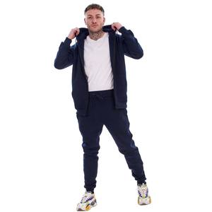 Conjunto Deportivo Básico para Hombre, 100% Algodón, Invierno, Tallas Grandes, Pantalón Deportivo Liso, Sudadera con Cierre y Forro Polar - Product Image 5