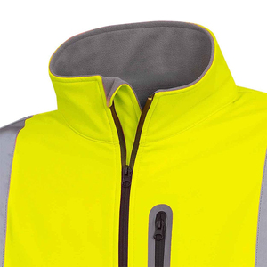 Hot Sale ANSI Class 1 New Design Softshell <b>Safety</b> Jacket with Reflective Tape Waterproof & Windproof HI Vis Customizable Logo - Product Image 3