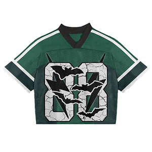 Colorblock Knitted Mesh <b>Crop</b> Jersey <b>Mens</b> Casual Sportswear <b>Top</b> Street Fashion Trendy Short Sleeve - Product Image 5