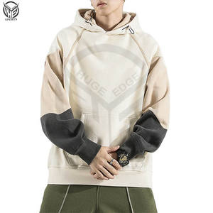 Sweat à capuche en éponge épaisse et lourde de haute qualité en coton pour hommes, sweat à capuche surdimensionné en polaire à épaules tombantes. - Product Image 2