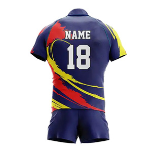 Uniforme de rugby de qualité supérieure Design moderne style classique d'inspiration vintage coupe absorbante de sueur couture personnalisée de nom d'équipe - Product Image 4