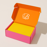 Scatola di spedizione a conchiglia regalo pieghevole in cartone pieghevole con Logo stampato personalizzato per abbigliamento