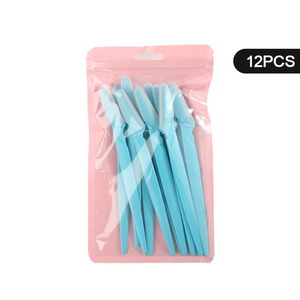 Lot de 12 rasoirs à sourcils et rasoirs faciaux multicolores pour femmes et hommes avec étui de protection - Product Image 4